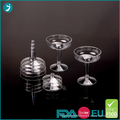 Clear Plastic Cocktail Glasses 4.5 oz Disposable